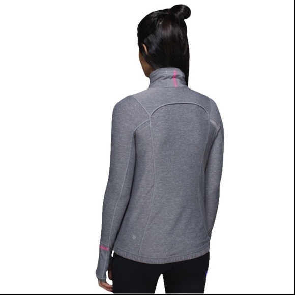 Lululemon Pace Pusher 1/2 Zip Heathered Slate Pullover Size 6 - Picture 3 of 10